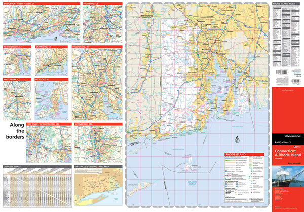 Easy To Read! Connecticut & Rhode Island State Map - Wide World Maps & MORE!