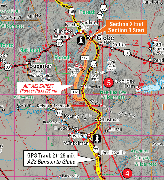 Arizona Backcountry Discovery Route (AZBDR) - Arizona BDR Series Map - Wide World Maps & MORE!