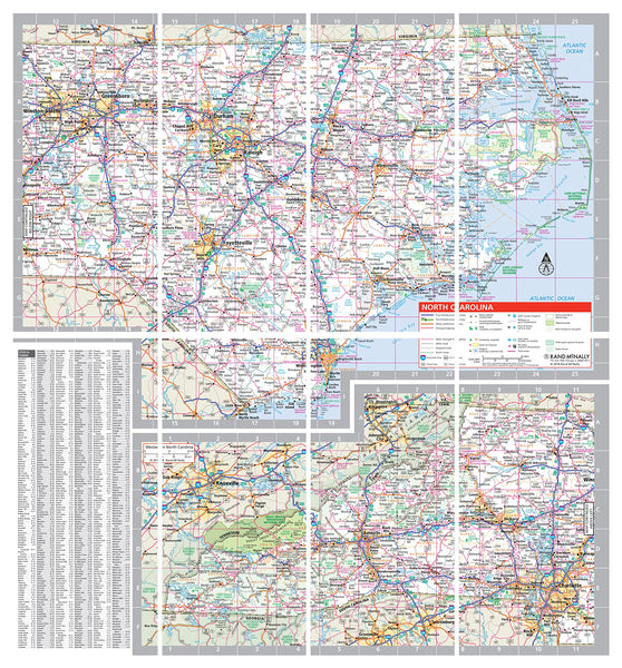 Rand McNally Easy to Fold: North Carolina State Laminated Map Rand McNally - Wide World Maps & MORE!