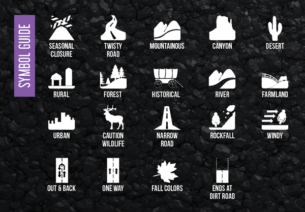 Best Paved Roads in Arizona - Arizona G1 Series Map - Wide World Maps & MORE!