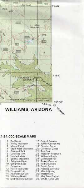 Williams, Arizona Surface Management Status - Wide World Maps & MORE!