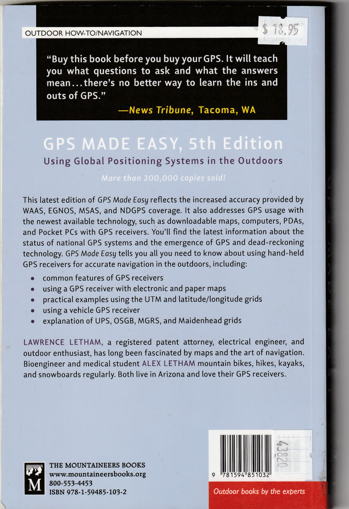 GPS Made Easy: Using Global Positioning Systems in the Outdoors [Paperback] Letham, Lawrence - Wide World Maps & MORE!