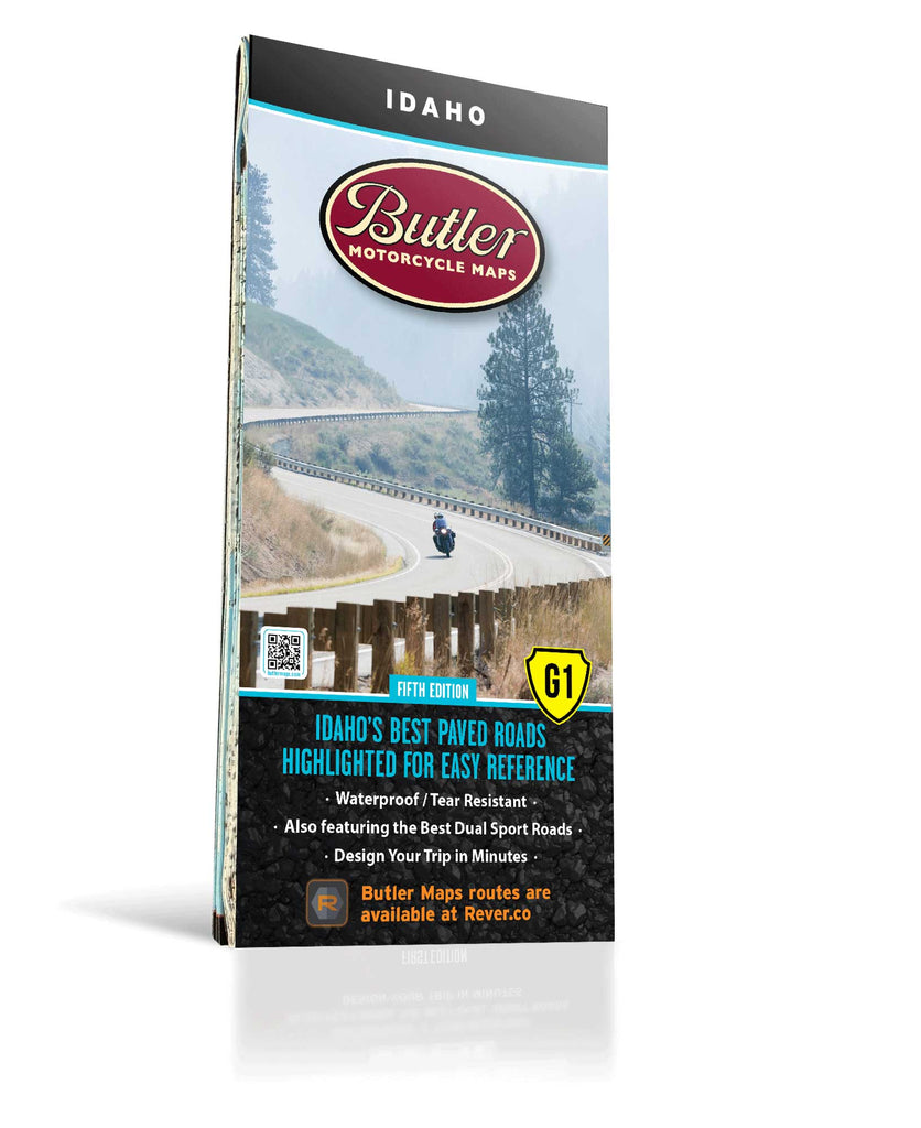 Best Paved Roads in Idaho - Idaho G1 Series Butler Map