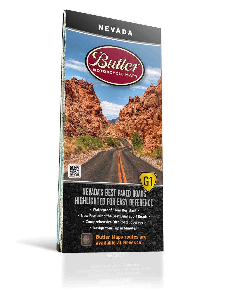 Best Paved Roads in Nevada - Nevada G1 Series Butler Map