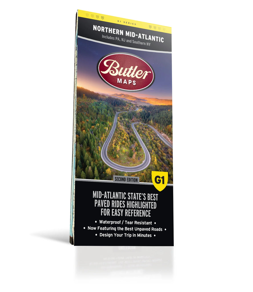 Best Paved Roads in Northern Mid-Atlantic - G1 Series Butler Map