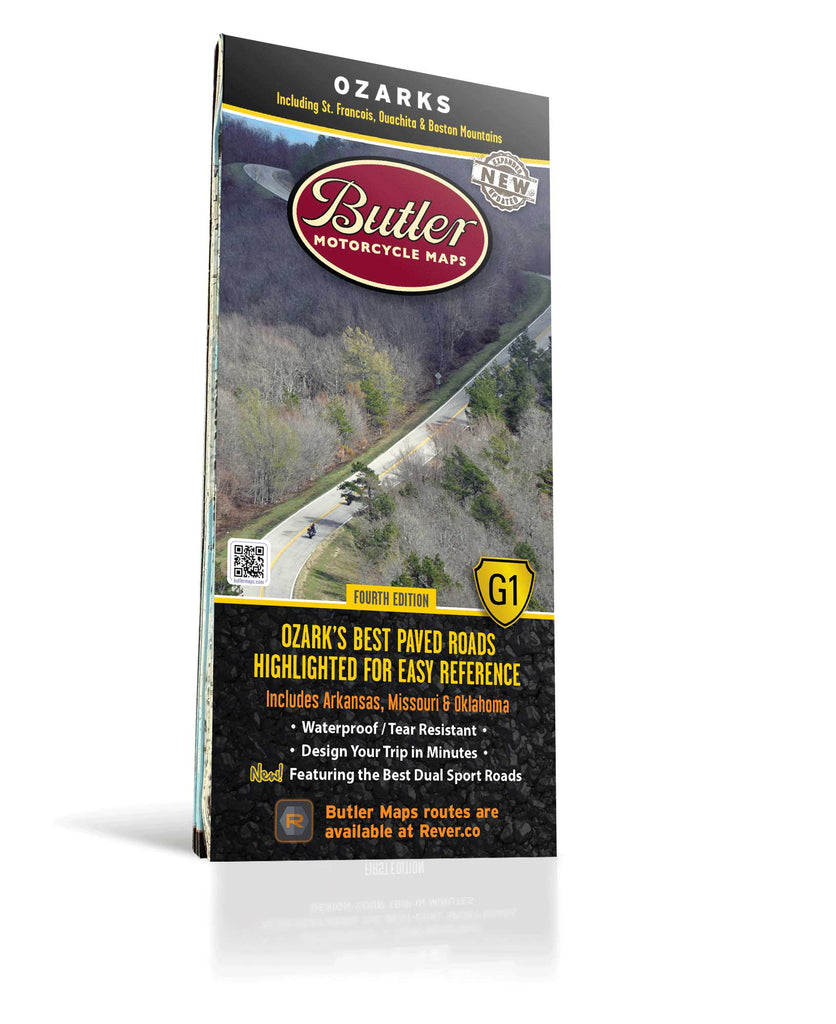 Best Paved Roads in the Ozarks - G1 Series Butler Map