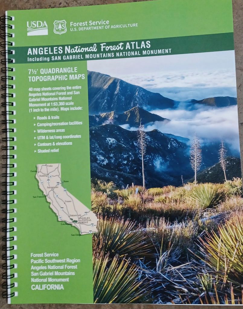Angeles National Forest Atlas including San Gabriel Mountains - California