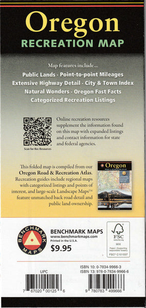 Oregon Recreation Map - Wide World Maps & MORE!