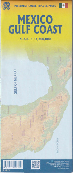 Mexico Gulf Coast Travel Reference Map 1:1.3M - Wide World Maps & MORE!