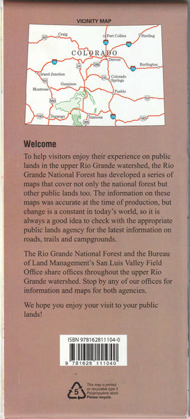 RIO GRANDE NF CONEJOS PEAK DISTRICT, CO [Map] - Wide World Maps & MORE!