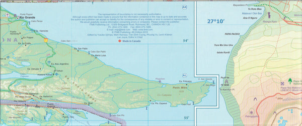 Chile Travel Reference Map Waterproof 1:1.77M - Wide World Maps & MORE!
