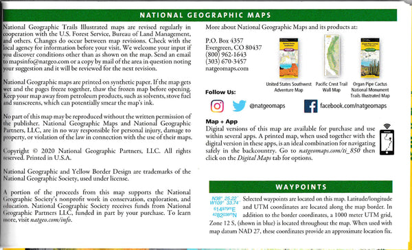 Mazatzal and Pine Mountain Wilderness Areas [Coconino, Prescott, and Tonto National Forests] (Trails Illustrated Map 850) - Wide World Maps & MORE!