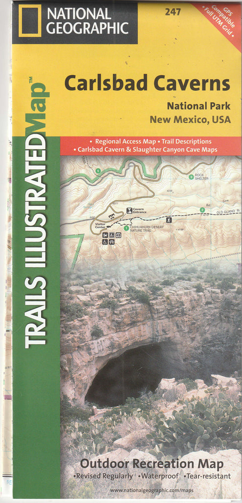 Carlsbad Caverns National Park, New Mexico (Trails Illustrated Map #247)