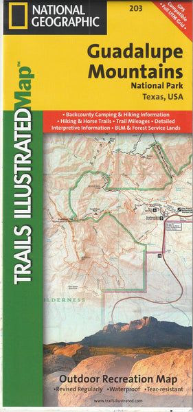Guadalupe Mountains National Park, Texas, USA (Trails Illustrated Map 203)