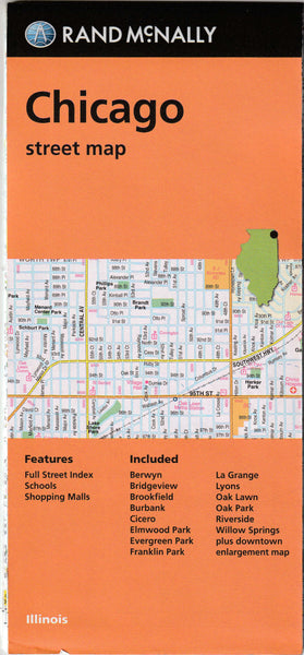 Chicago Street Map (Orange Cover) - Wide World Maps & MORE!