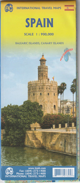 Spain Travel Reference Map 1:900K - Wide World Maps & MORE!