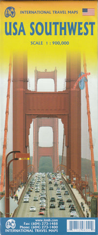 USA Southwest Travel Reference Map Waterproof 1:900K - Wide World Maps & MORE!