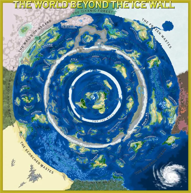 World Beyond The Ice Wall [Laminated] 36" x 36"