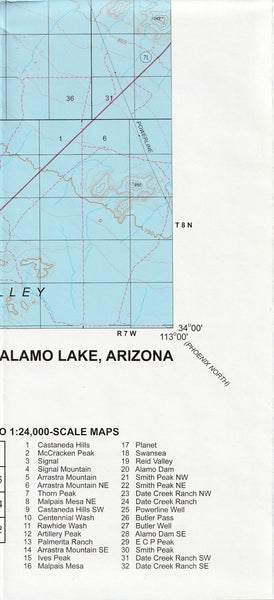 Alamo Lake Surface Management Status 1:100,000-Scale Topographic Map [Map] Bureau of Land Management - Wide World Maps & MORE!