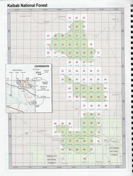 Kaibab National Forest Atlas - Topographic Quandrangle Maps - Wide World Maps & MORE!
