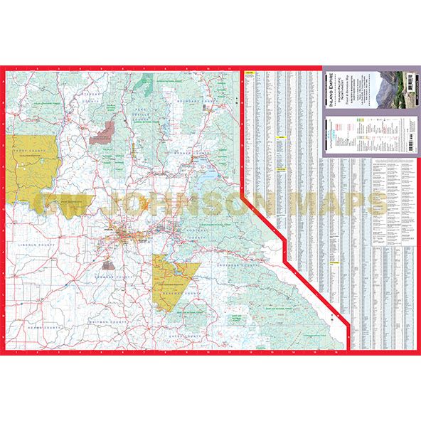 Inland Empire: Inland Pacific Northwest Travel & Recreation Map (Eastern Washington & Northern Idaho) - Wide World Maps & MORE!