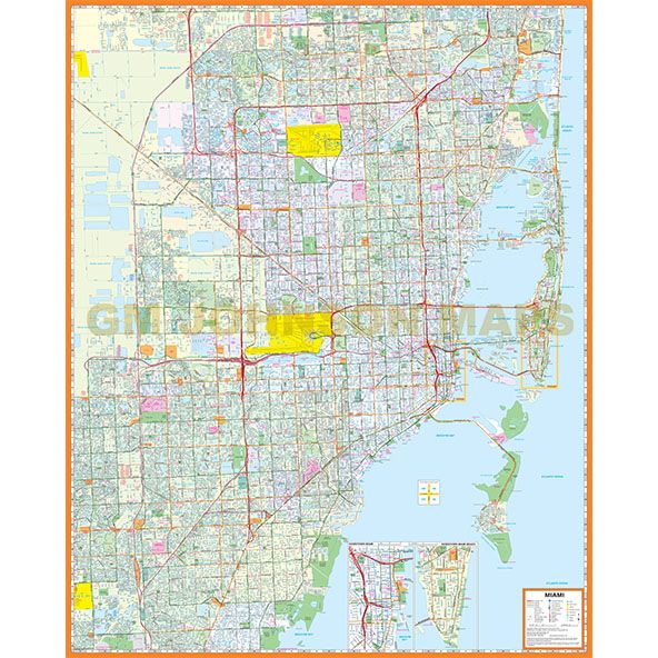 City Street Map Miami - Wide World Maps & MORE!