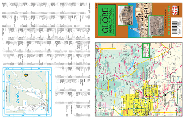 Street Map of Globe, Miami, Claypool, & Central Heights-Midland City - Wide World Maps & MORE!