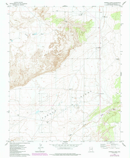 NINEMILE SEEP, Arizona (7.5'×7.5' Topographic Quadrangle) - Wide World Maps & MORE!
