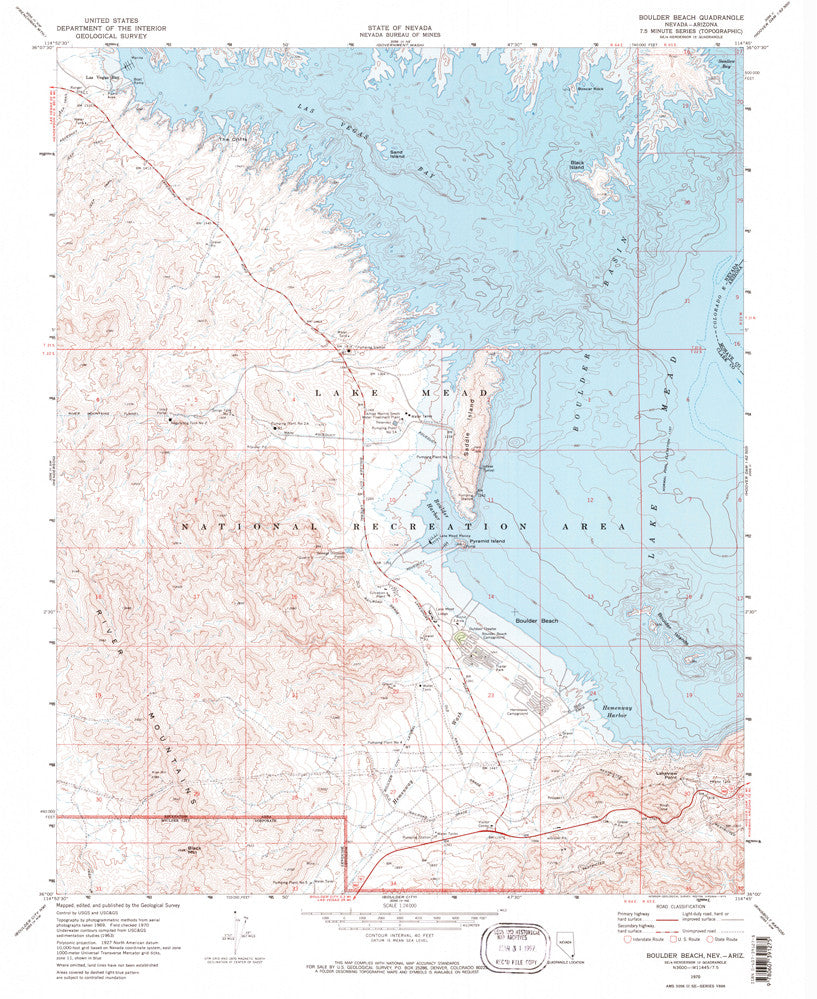 BOULDER BEACH, Nevada-Arizona 7.5' - Wide World Maps & MORE!