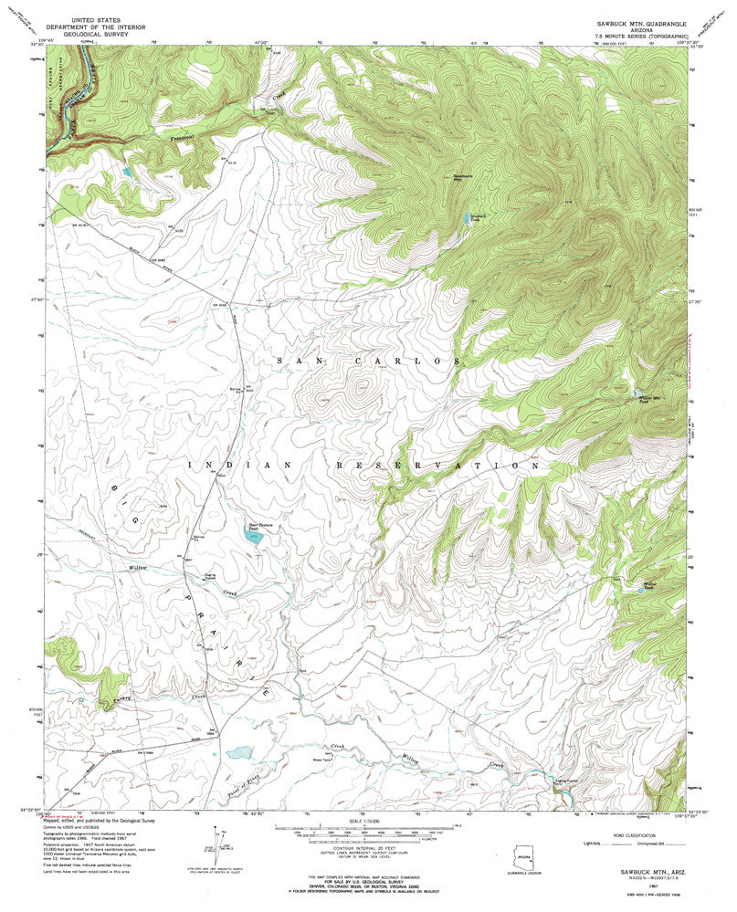 SAWBUCK MOUNTAIN, Arizona 7.5' - Wide World Maps & MORE!