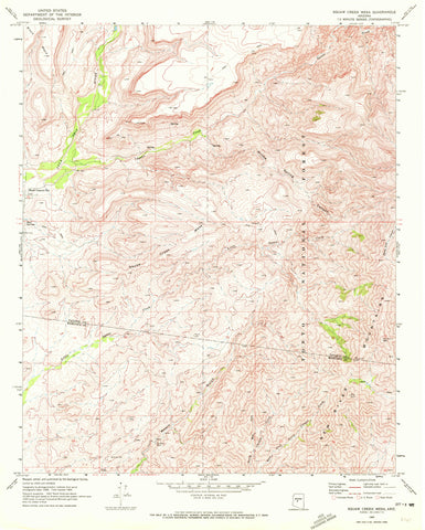 Squaw Creek Mesa, Arizona 1969 (7.5'×7.5' Topographic Quadrangle) - Wide World Maps & MORE!