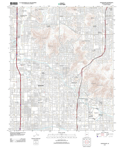 Sunnyslope, Arizona (US Topo 7.5'×7.5' Topographic Quadrangle) 2011 - Wide World Maps & MORE! - Map - Wide World Maps & MORE! - Wide World Maps & MORE!