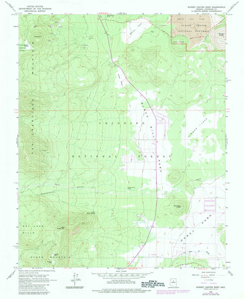 SUNSET CRATER WEST 7.5' - Wide World Maps & MORE! - Map - Wide World Maps & MORE! - Wide World Maps & MORE!