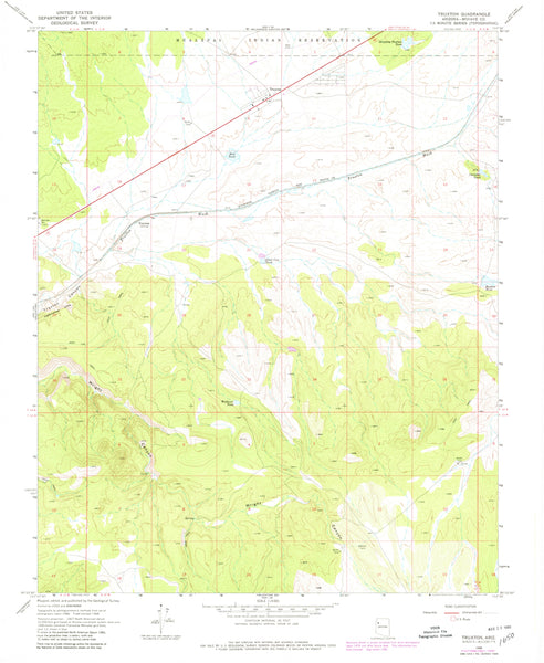 TRUXTON, Arizona (7.5'×7.5' Topographic Quadrangle) - Wide World Maps & MORE!