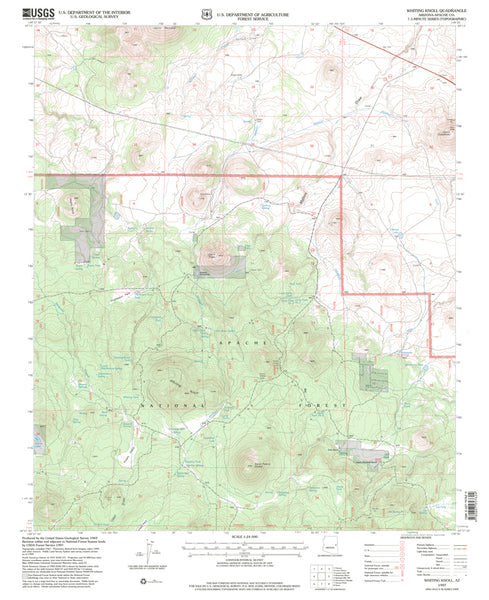 Whiting Knoll, Arizona (7.5'×7.5' Topographic Quadrangle) - Wide World Maps & MORE!