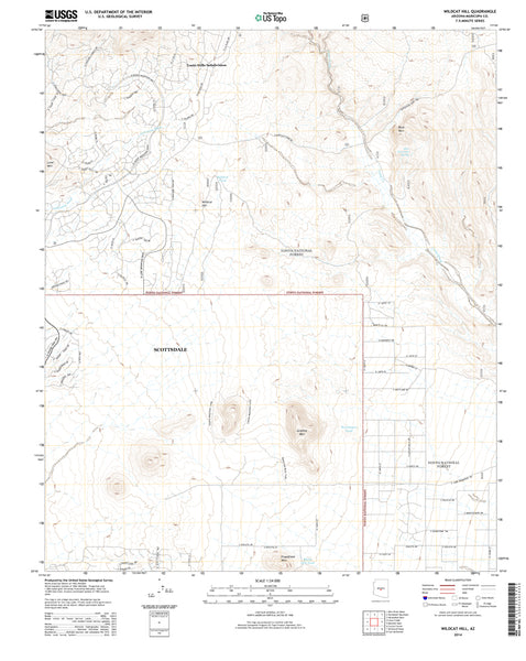 Wildcat Hill, Arizona (US Topo 7.5'×7.5' Topographic Quadrangle) - Wide World Maps & MORE!