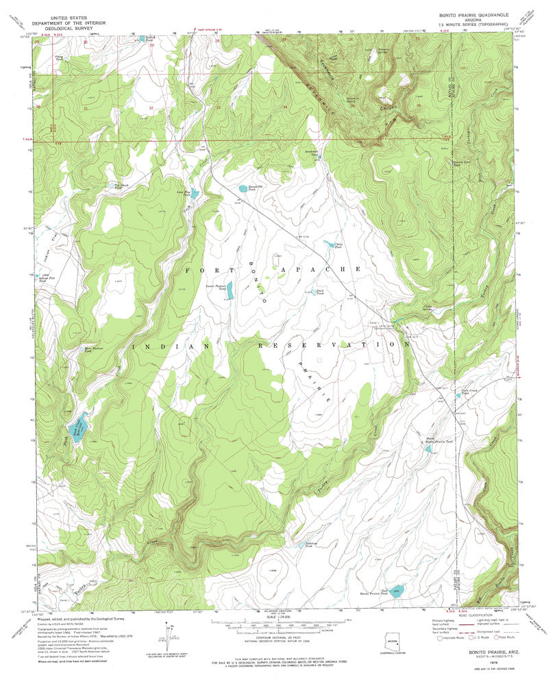 BONITO PRAIRIE, Arizona (7.5'×7.5' Topographic Quadrangle) - Wide World Maps & MORE!