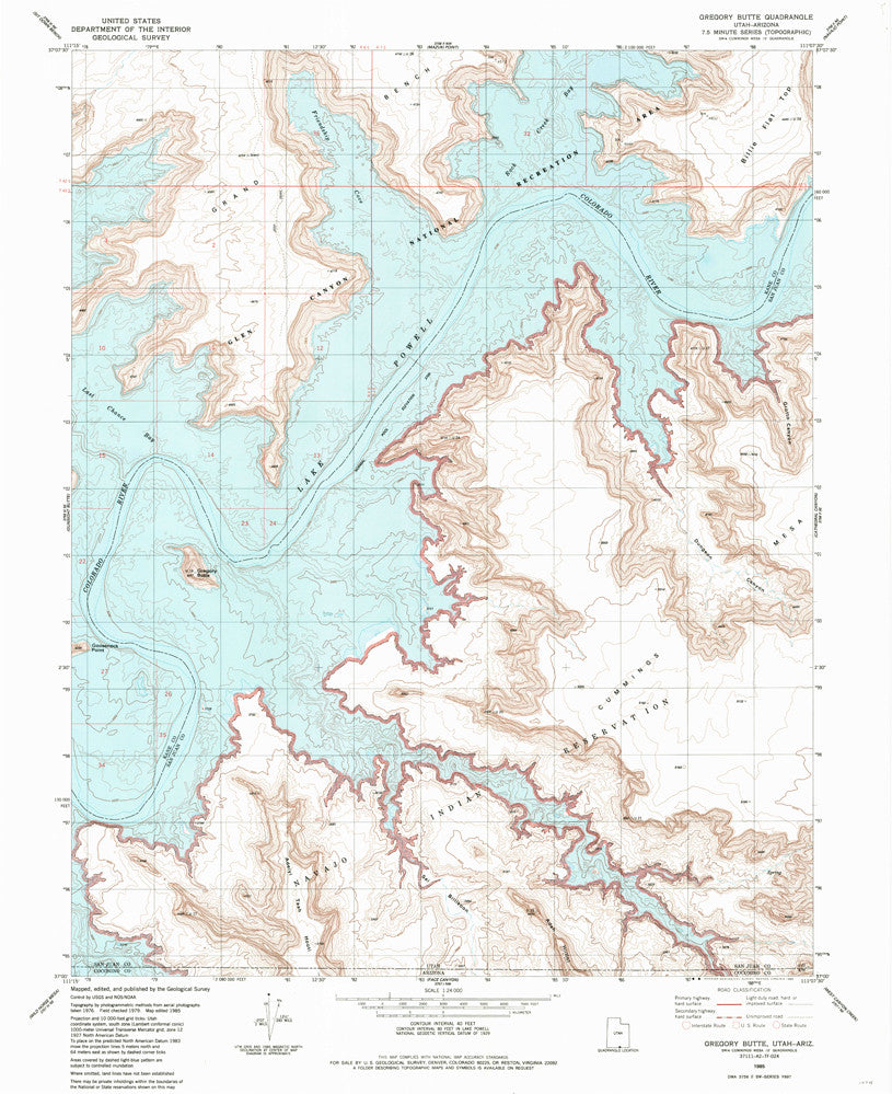 GREGORY BUTTE, UT-AZ 7.5' - Wide World Maps & MORE!