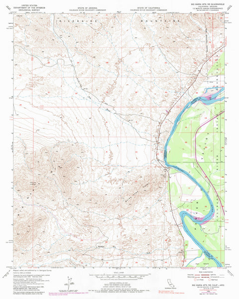 BIG MARIA MTS NE, CA-AZ 7.5' - Wide World Maps & MORE!