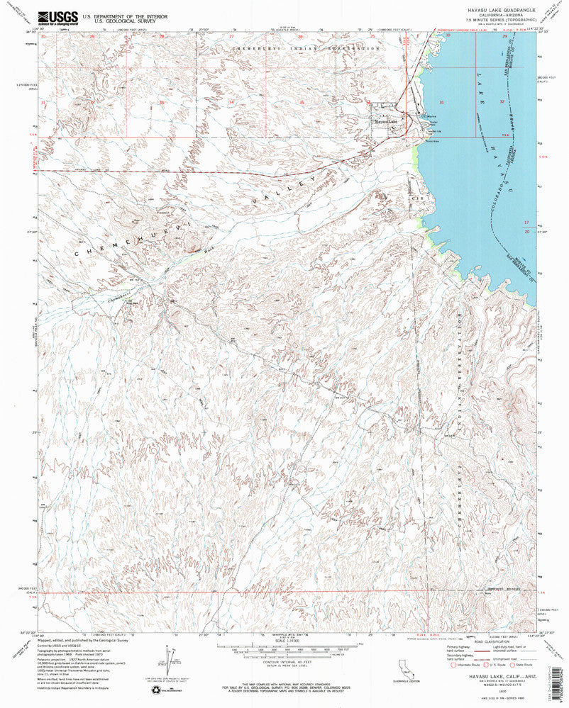 HAVASU LAKE, CA-AZ 7.5' - Wide World Maps & MORE!