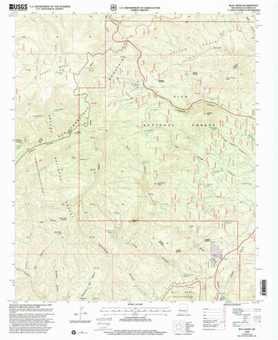 Bull Basin, New Mexico (7.5'×7.5' Topographic Quadrangle) - Wide World Maps & MORE!