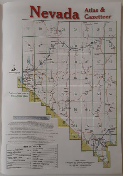 2015 Nevada Atlas & Gazetteer by DeLorme [Collectible - Like New] - Wide World Maps & MORE!