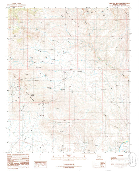 LONE STAR MOUNTAIN, Arizona (7.5'×7.5' Topographic Quadrangle) - Wide World Maps & MORE!