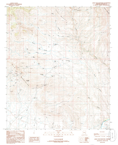 LONE STAR MOUNTAIN, Arizona (7.5'×7.5' Topographic Quadrangle) - Wide World Maps & MORE!