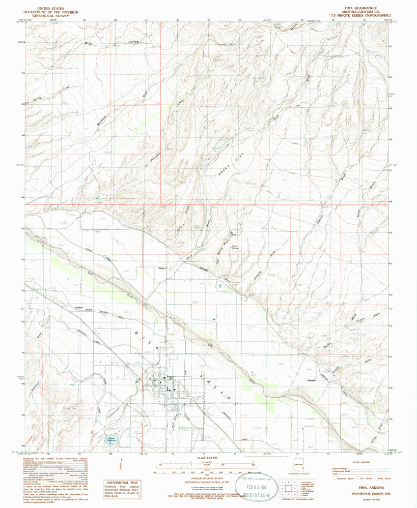 PIMA, Arizona (7.5'×7.5' Topographic Quadrangle) - Wide World Maps & MORE!