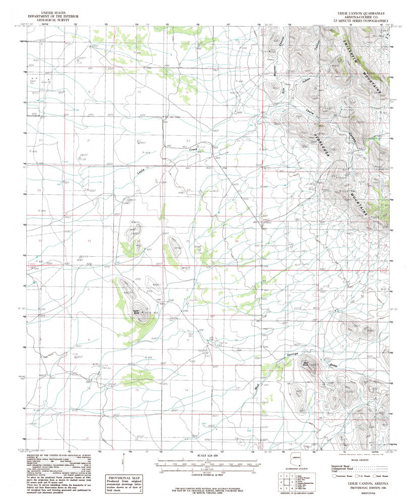 LESLIE CANYON, Arizona 7.5' - Wide World Maps & MORE!