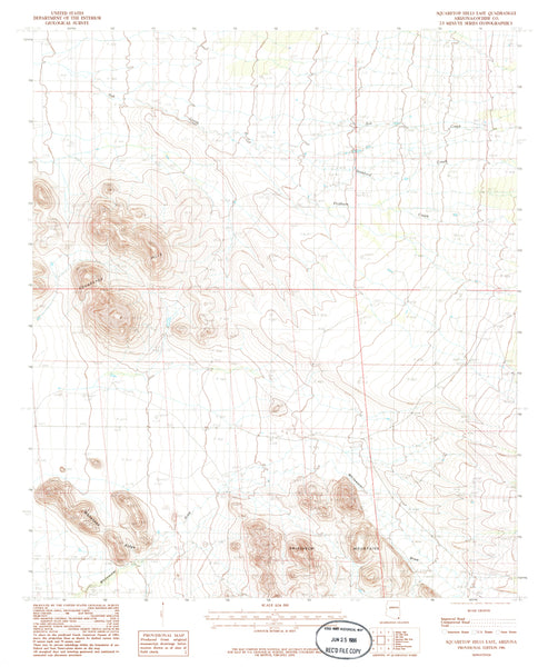 SQUARETOP HILLS East, Arizona (7.5'×7.5' Topographic Quadrangle) - Wide World Maps & MORE!