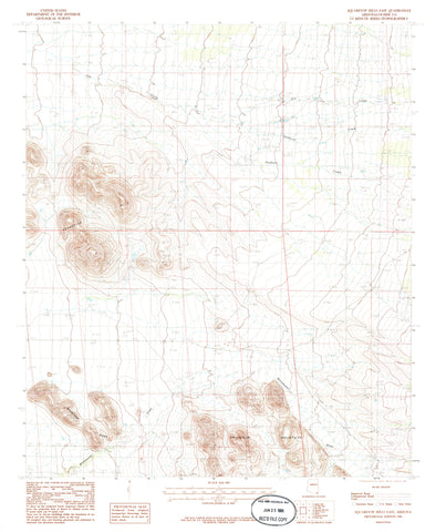 SQUARETOP HILLS East, Arizona (7.5'×7.5' Topographic Quadrangle) - Wide World Maps & MORE!