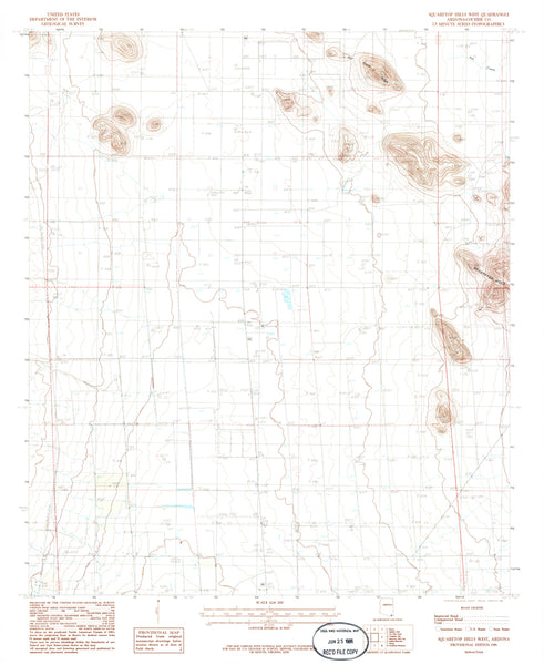 SQUARETOP HILLS West, Arizona (7.5'×7.5' Topographic Quadrangle) - Wide World Maps & MORE!