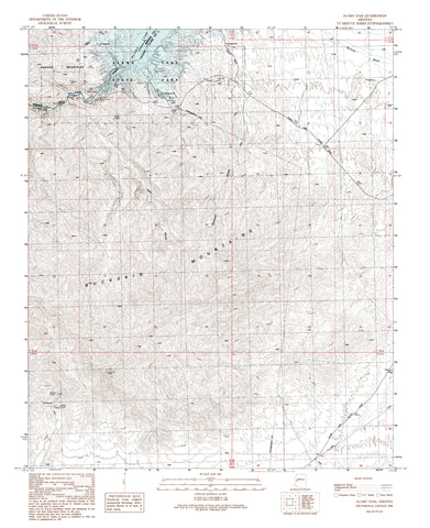 Alamo Dam, Arizona (7.5'×7.5' Topographic Quadrangle) - Wide World Maps & MORE!